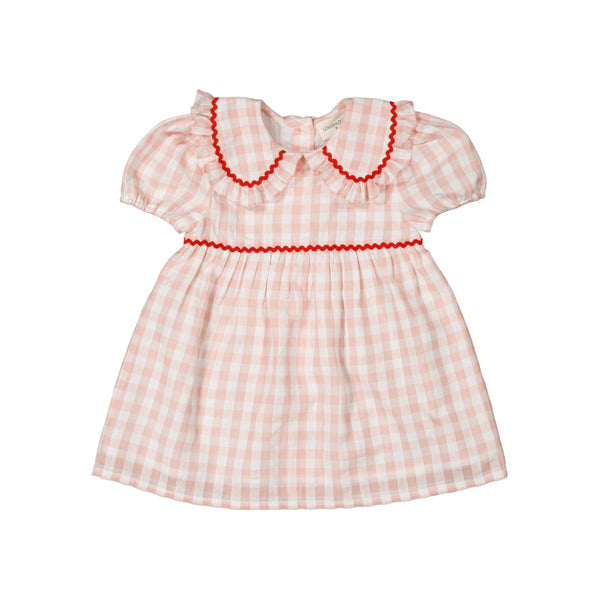 louis louise henrietta baby dress vichy pink