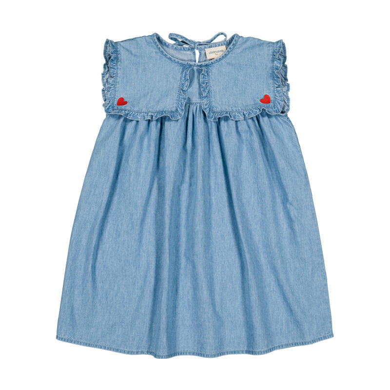 louis louise celestine chambray dress light blue