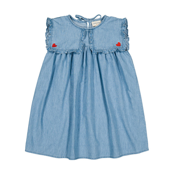louis louise celestine chambray dress light blue