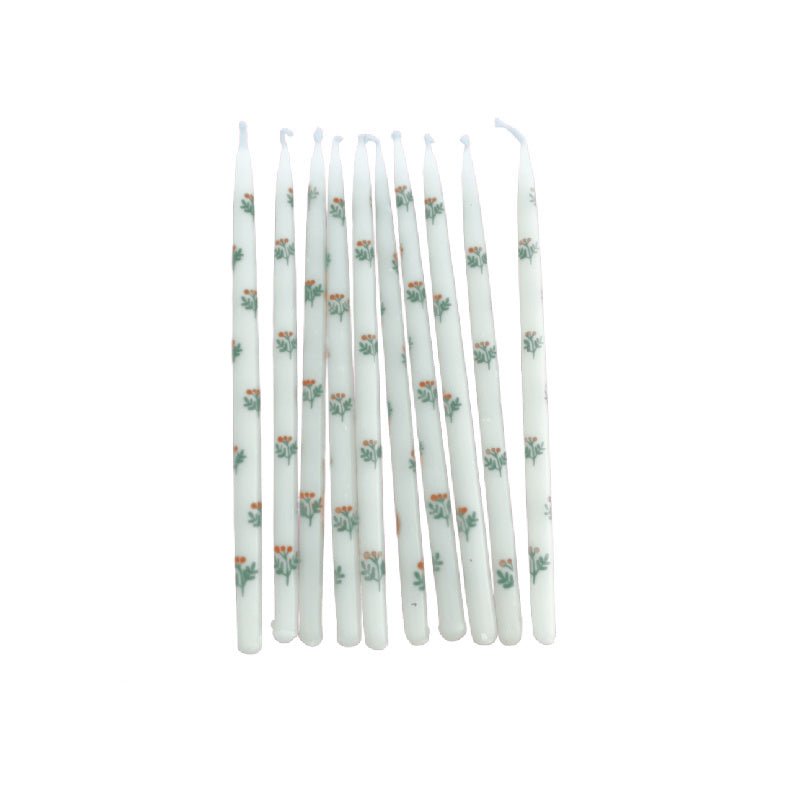 rosehip tapered birthday candles