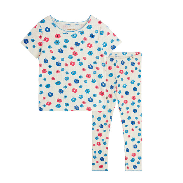 mini rodini flowers aop pointelle set multi