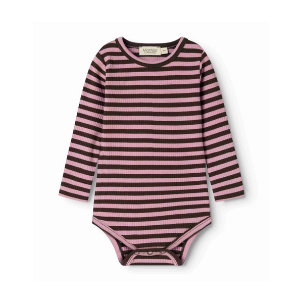 marmar copenhagen long sleeve baby body heather stripe
