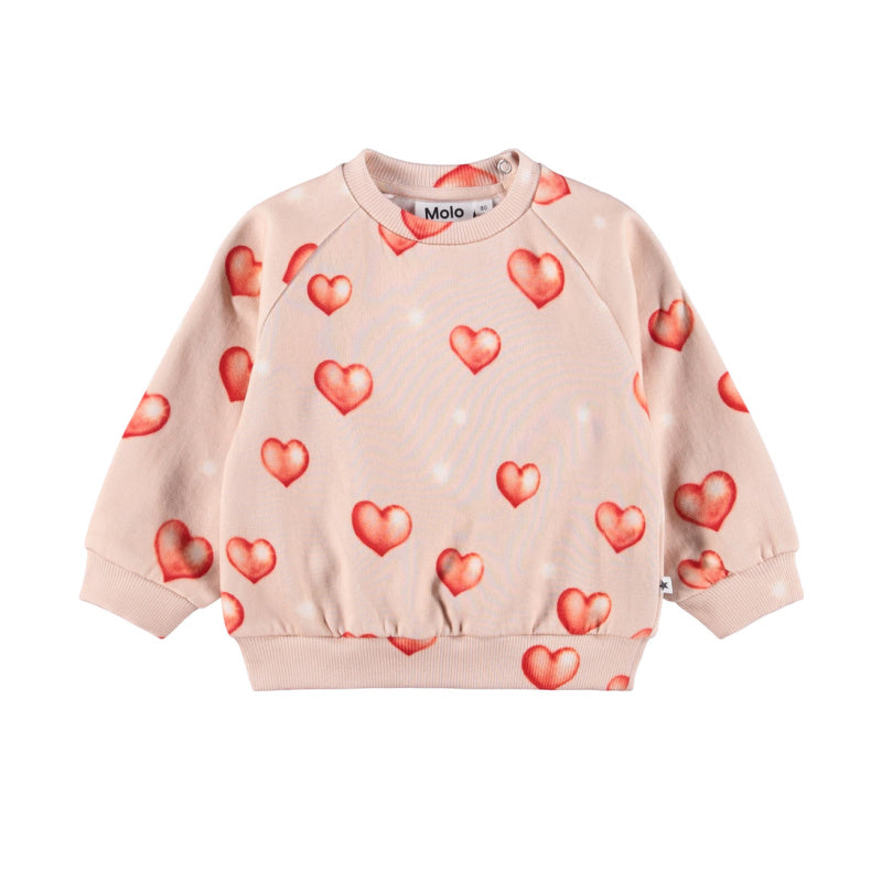 molo disc baby sweatshirt airbrush hearts
