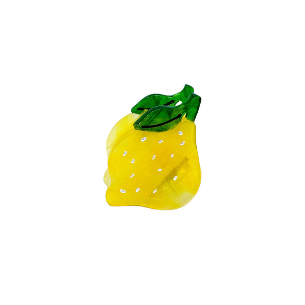 mini lemon hair claw clip