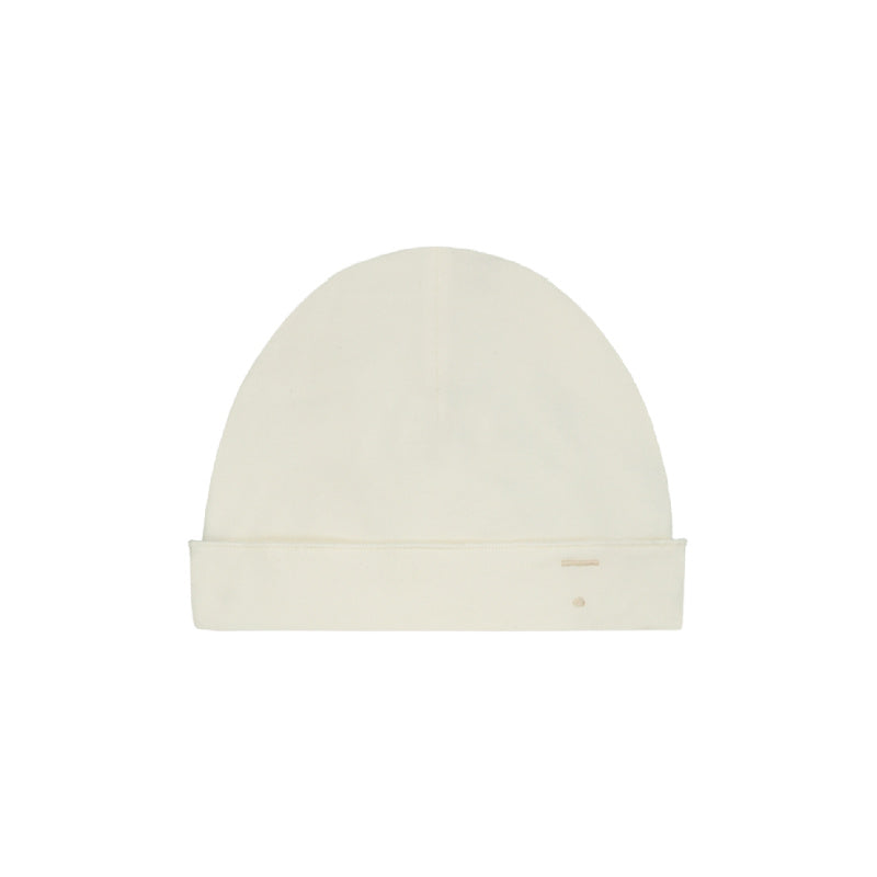 gray label baby beanie cream