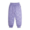 mini rodini heart quilted outerwear trousers purple