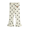 mini rodini dots aop dog flared trousers off-white