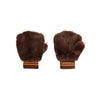 mini rodini faux fur mittens brown