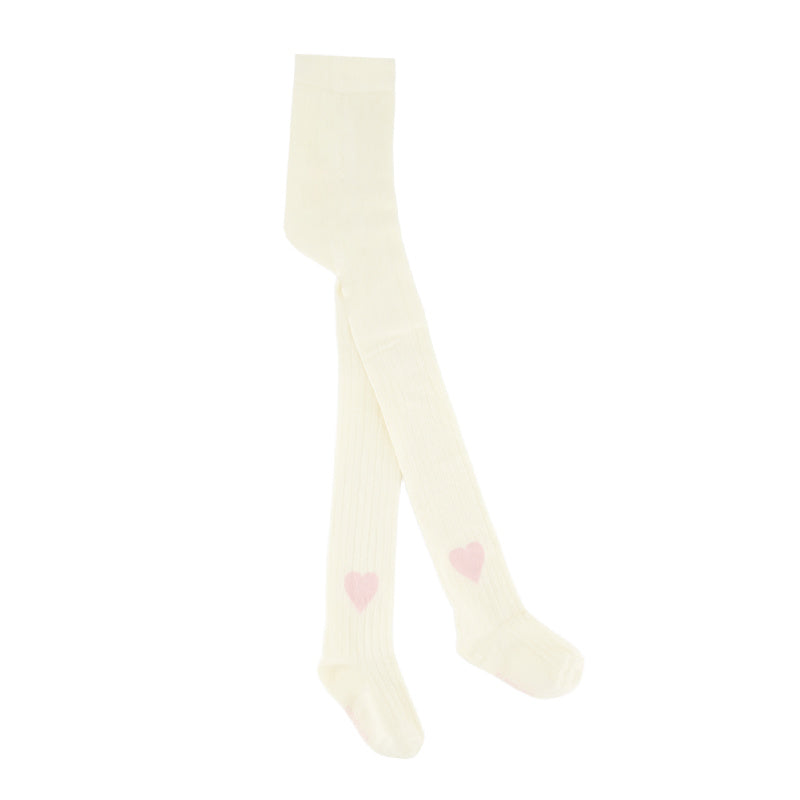 bonton ribbed tights milk