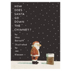 how does santa go down the chimney?