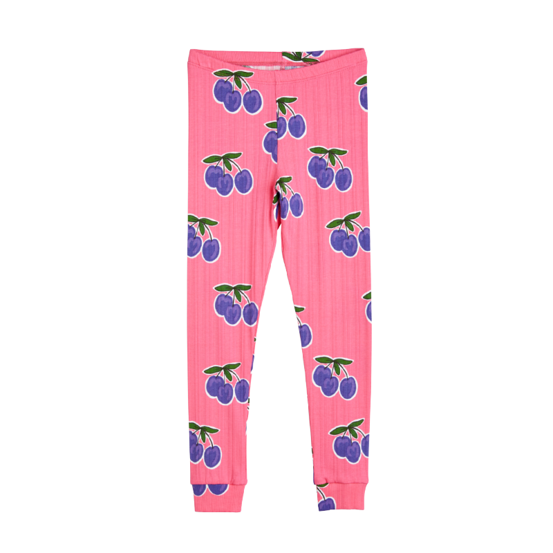 mini rodini plum aop leggings pink