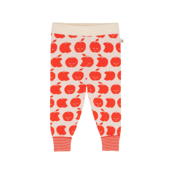 the bonnie mob spangle knit baby trouser apple