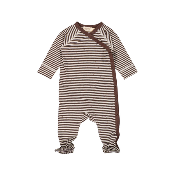 marmar copenhagen rubello onesie deep chocolate stripe