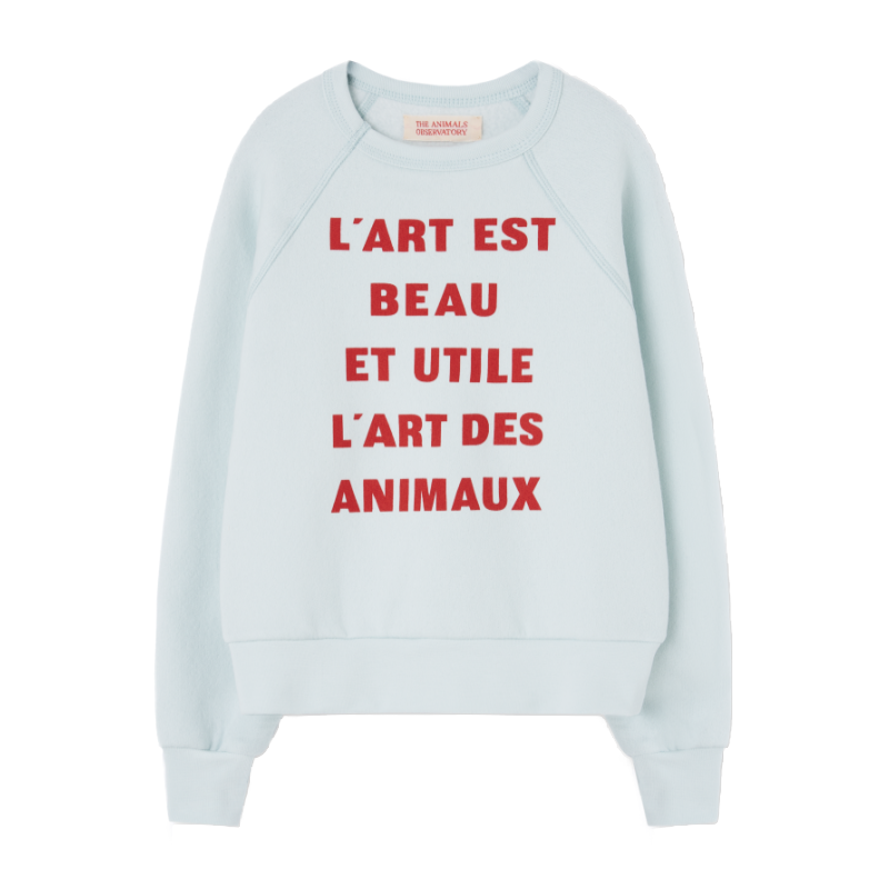 the animals observatory shark kids sweatshirt soft blue