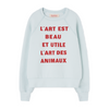 the animals observatory shark kids sweatshirt soft blue