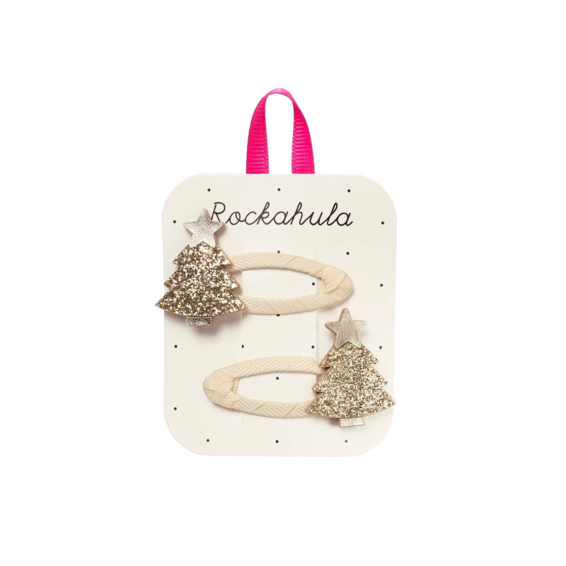 north pole christmas tree hair clips