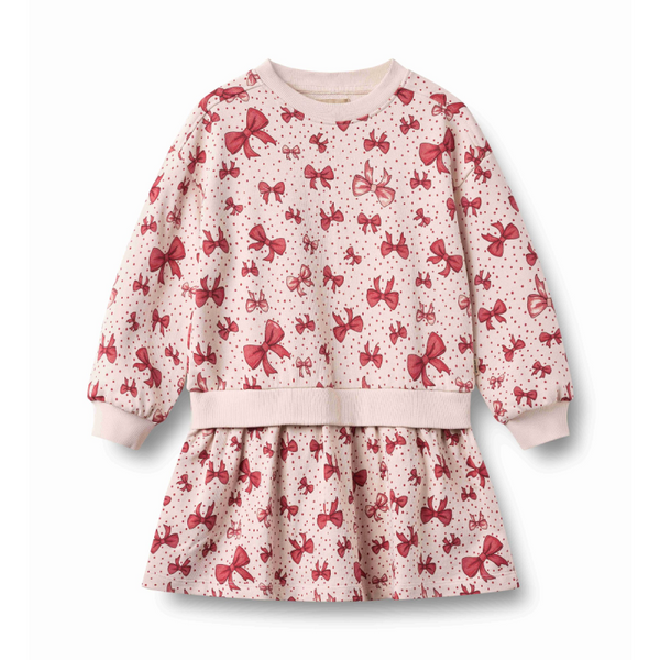 wheat maggie sweat dress bows