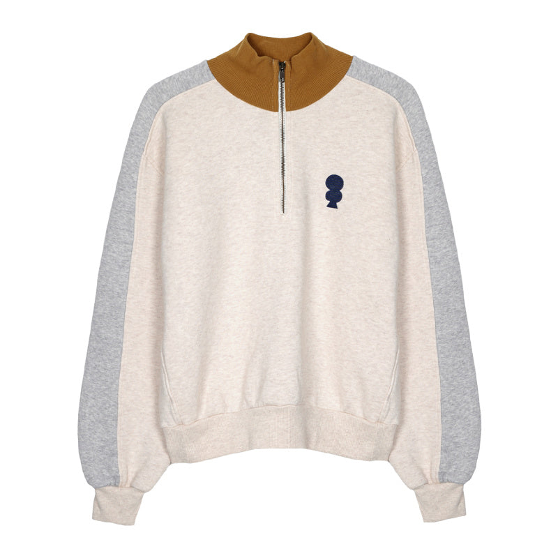 bobo choses woman color block zip sweatshirt