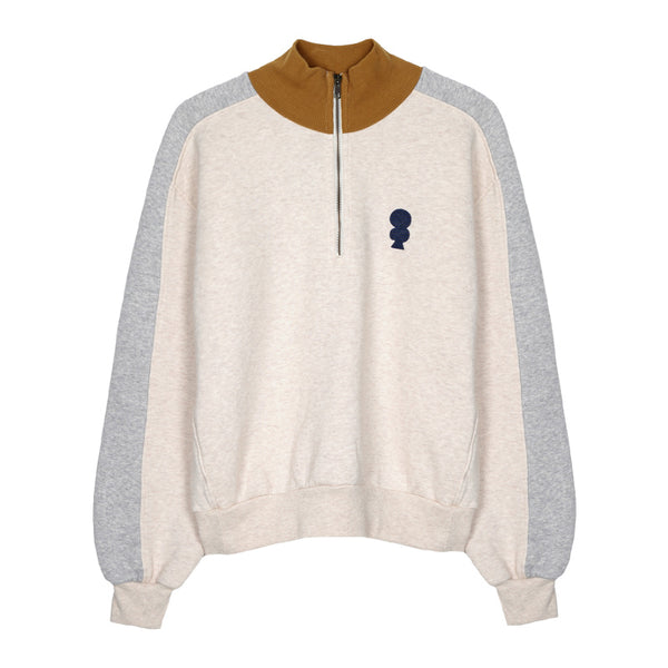 bobo choses woman color block zip sweatshirt
