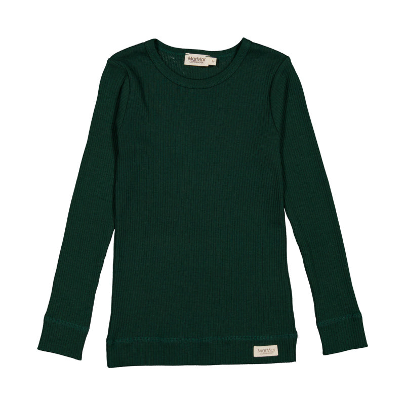 marmar copenhagen plain long sleeve tee dark leaf