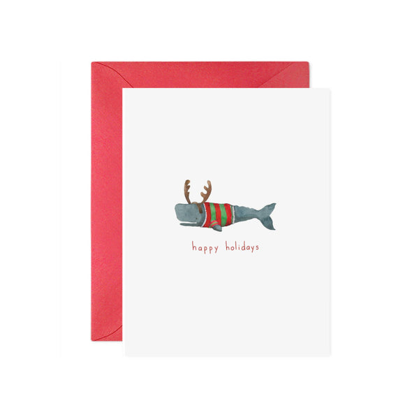 e. frances christmas whale card
