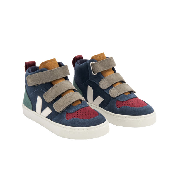 veja v-10 velcro midtop suede sneakers multico nautico cyprus