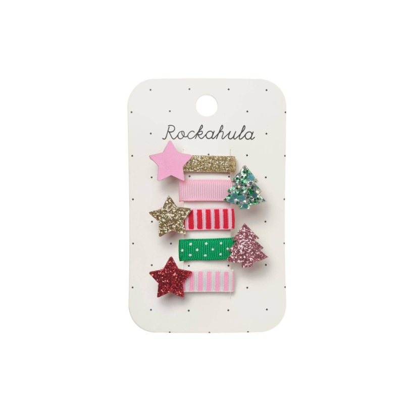 merry mini christmas hair clips