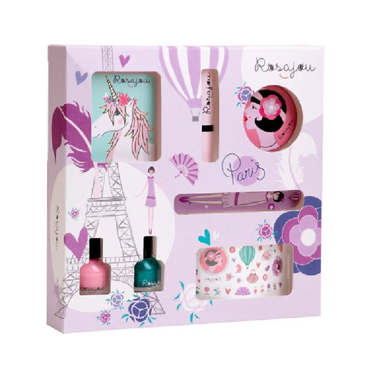 rosajou paris beauty and makeup kit purple