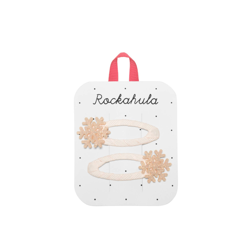shimmer snowflake hair clips