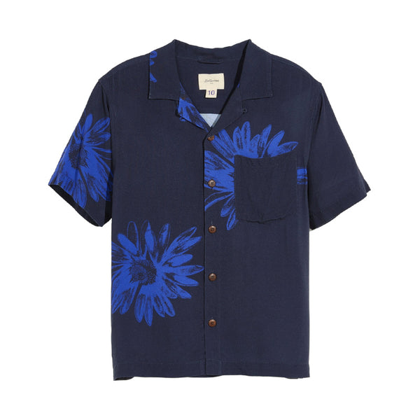 bellerose arno shirt blue floral