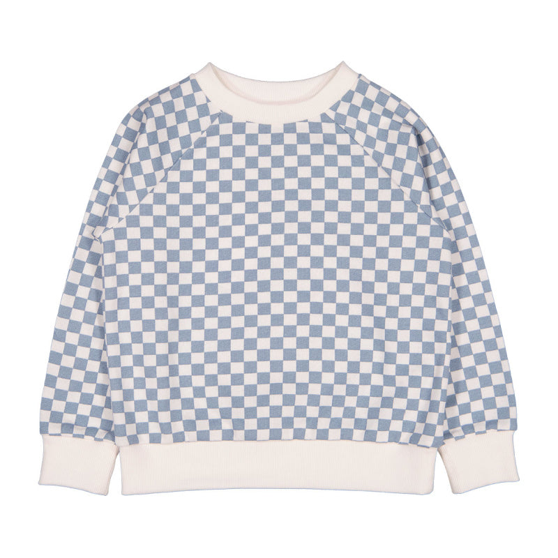 louis louise james sweatshirt blue check
