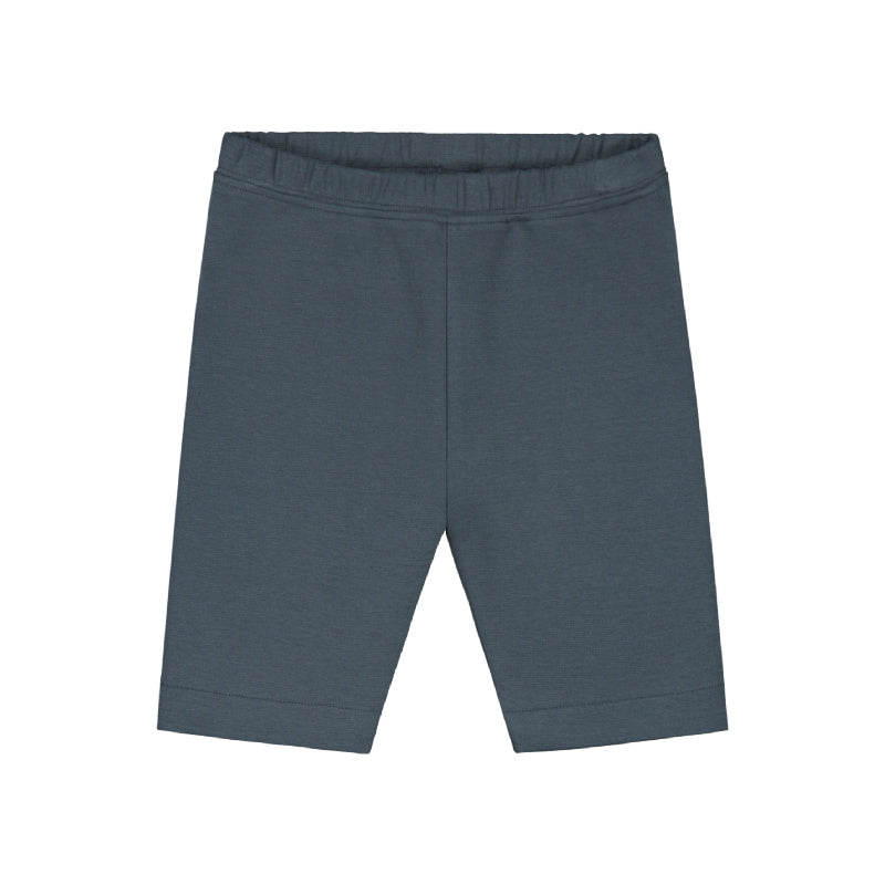 gray label biker shorts blue grey
