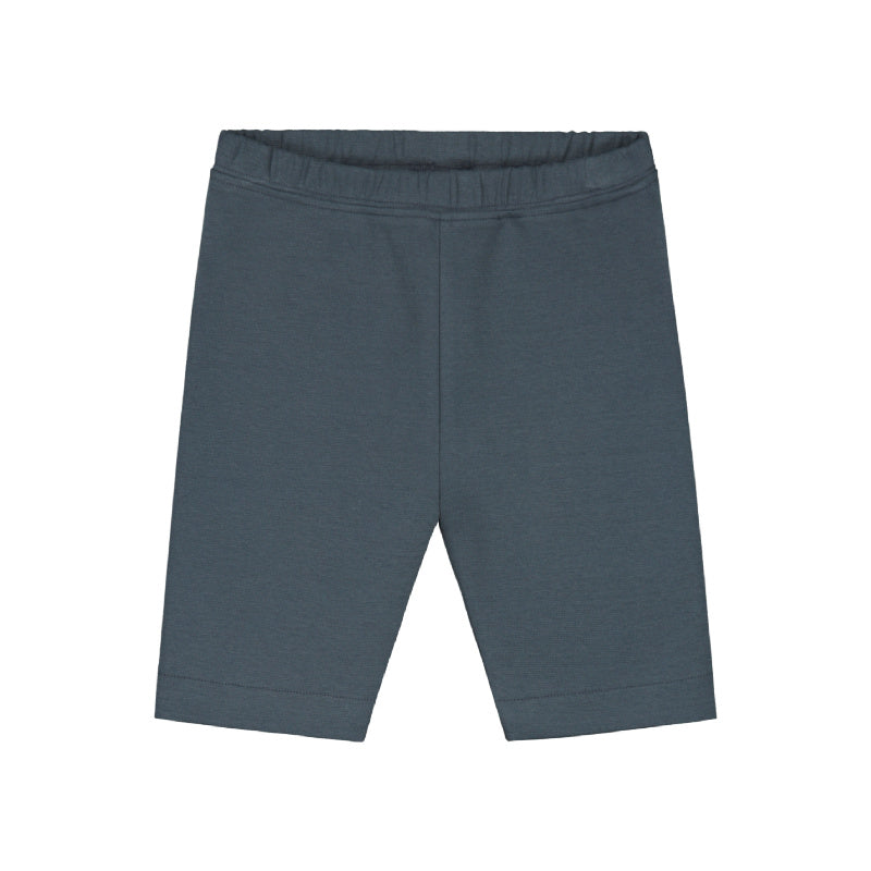 gray label biker shorts blue grey