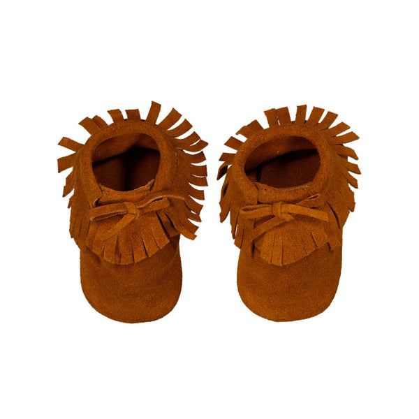 louis louise baby moccasins cognac