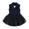 caroline bosmans velvet dress dark blue