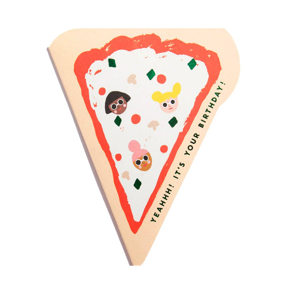 carolyn suzuki pizza shaped birthday card