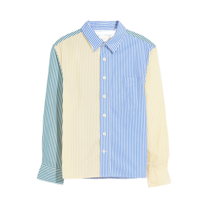 bellerose giulian shirt color block stripes