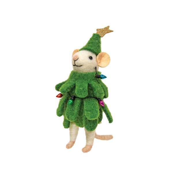 christmas tree mouse ornament