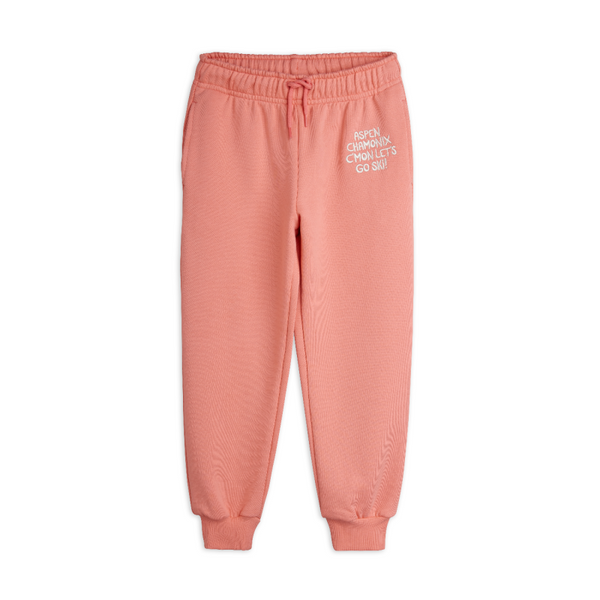 mini rodini skiing squirrel emb sweatpants pink