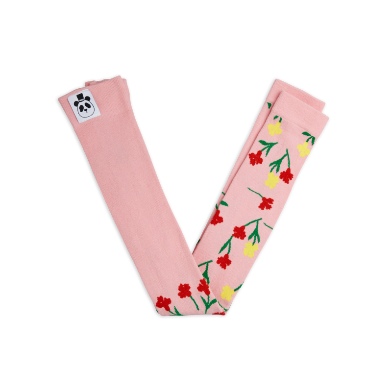 mini rodini flowers leggings pink
