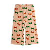 mini rodini bows aop velour trousers pink