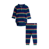 mini rodini multi color stripe baby set multi