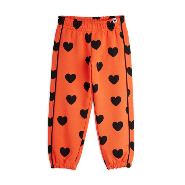 mini rodini hearts aop piping sweatpants red