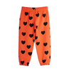 mini rodini hearts aop piping sweatpants red
