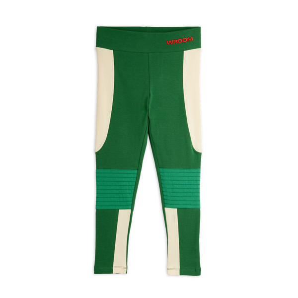 mini rodini wroom emb color block leggings green
