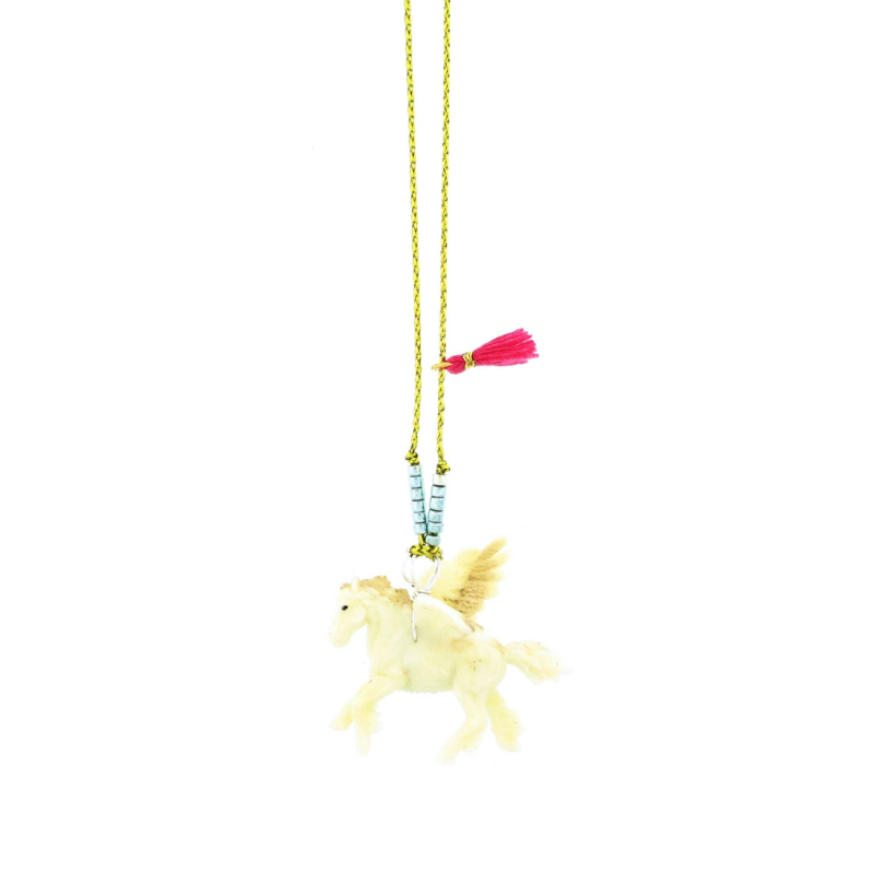 flying pegasus charm necklace