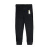 mini rodini penguin emb microfleece trousers black