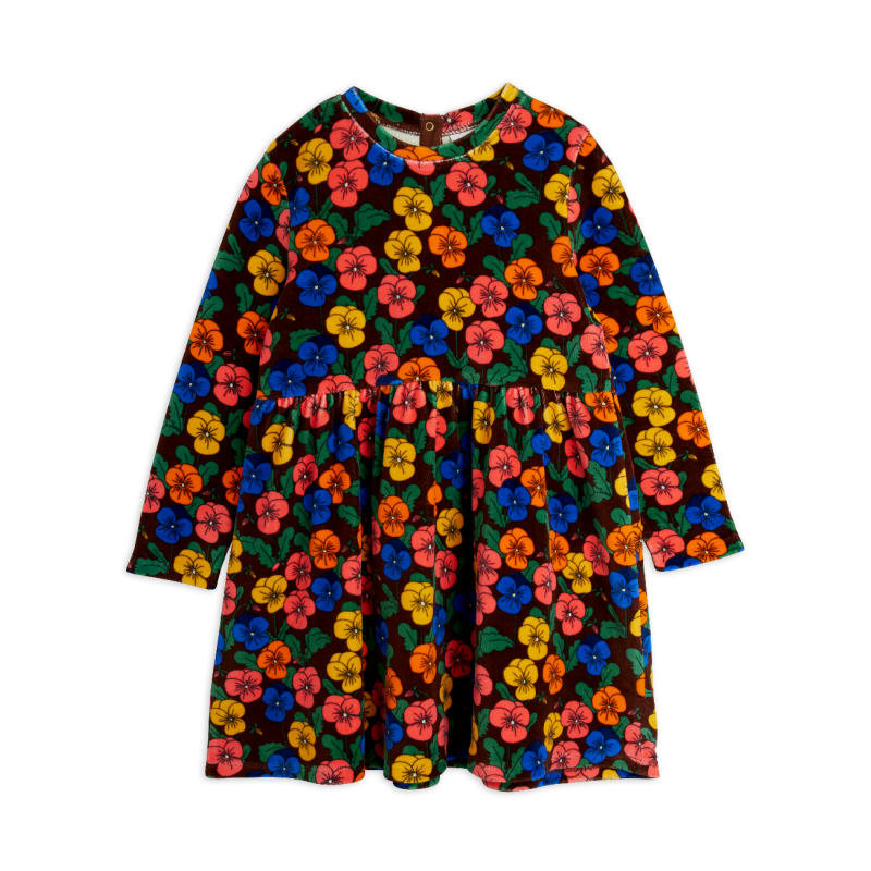 mini rodini violas aop velour dress multi