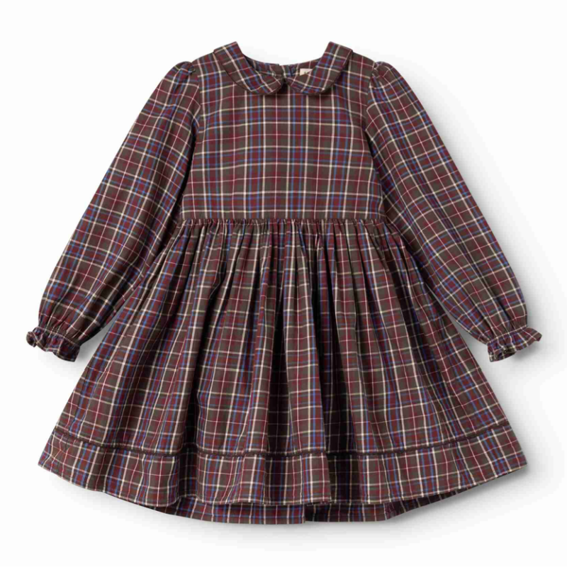marmar copenhagen darcel dress chocolate check