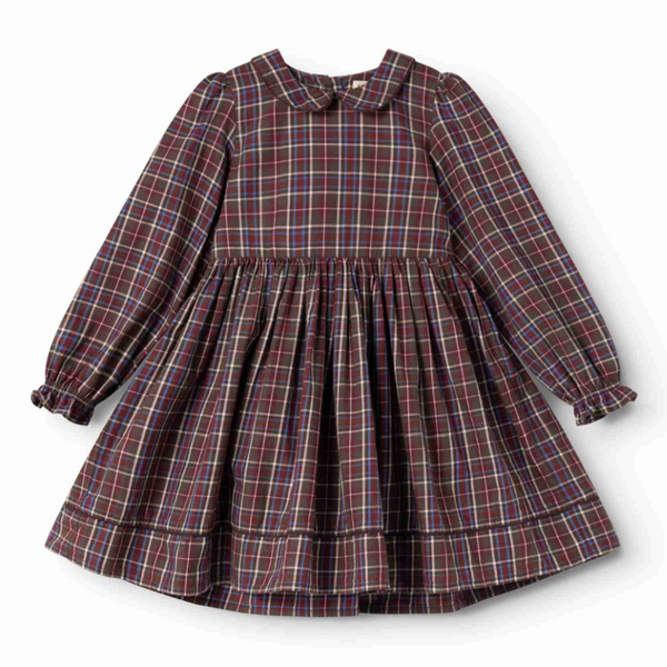 marmar copenhagen darcel dress chocolate check